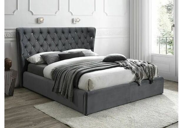 Кровать Carven Velvet 160*200 серый - Фото №1