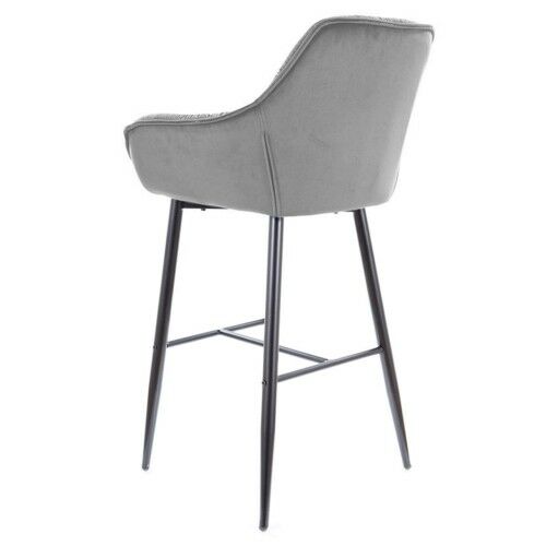 Барный стул Cherry H-1 Velvet Bluvel 14 серый - Фото №2