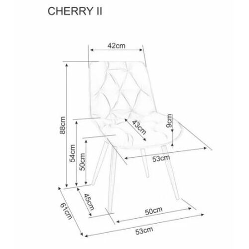 Стілець Signal Cherry II Velvet сірий - Фото №4