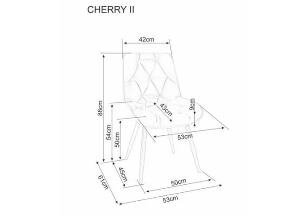 Стул Signal Cherry II Velvet серый - Фото №2