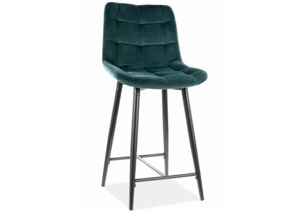 Полубарный стул Signal Chic H-2 Velvet Bluvel 78 зеленый - Фото №1