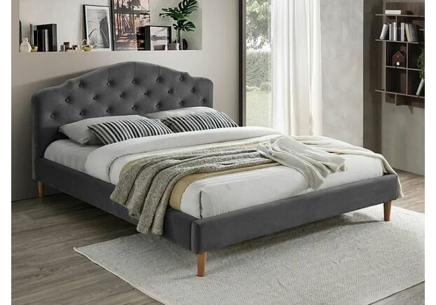 Кровать Chloe Velvet 160*200 серый - Фото №1