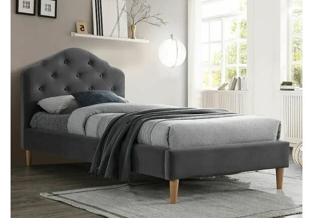 Кровать Chloe Velvet 90*200 серый - Фото №1