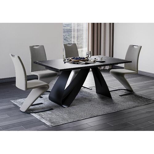 Стіл керамічний Signal Diuna Ceramic 160(240)*90 см матовий чорний - Фото №8