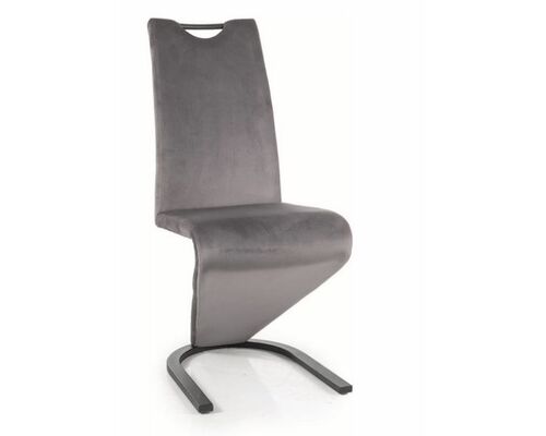 Кресло H-090 Velvet Bluvel 14 серый - Фото №1