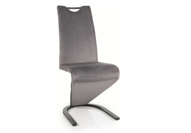 Кресло H-090 Velvet Bluvel 14 серый - Фото №1