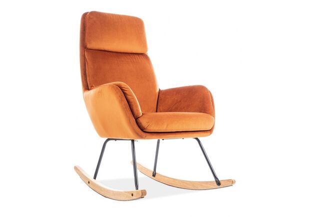 Кресло-качалка Hoover Velvet оранжевый - Фото №1