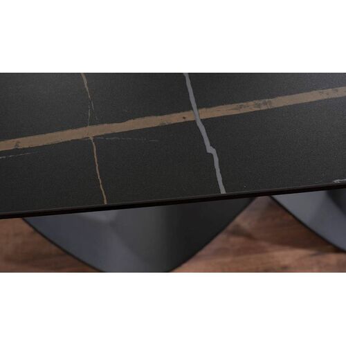 Стол керамический Signal Infnity Ceramic 160(240)*95 см черный матовый - Фото №4