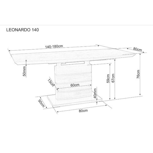 Стол обеденный Leonardo (80*1400-1800) белый лак - Фото №5