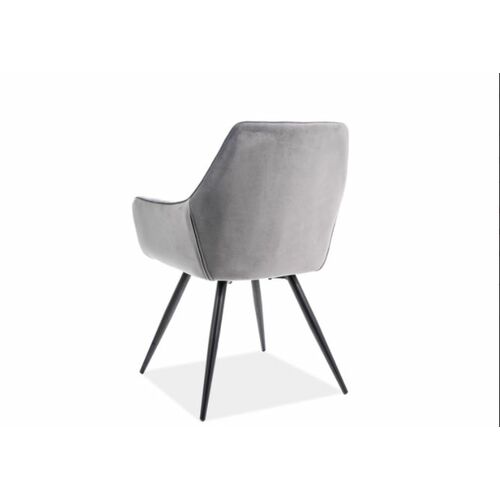 Кресло Linea Velvet серый  - Фото №5