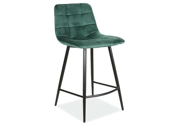 Полубарный стул Signal Mila H-2 Velvet Bluvel 78 зеленый - Фото №1