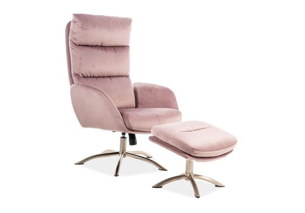 Кресло-реклайнер Monroe Velvet античный розовый - Фото №1