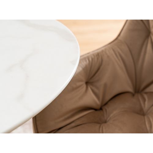 Стол Ontario белый мрамор/черный матовый - Фото №3
