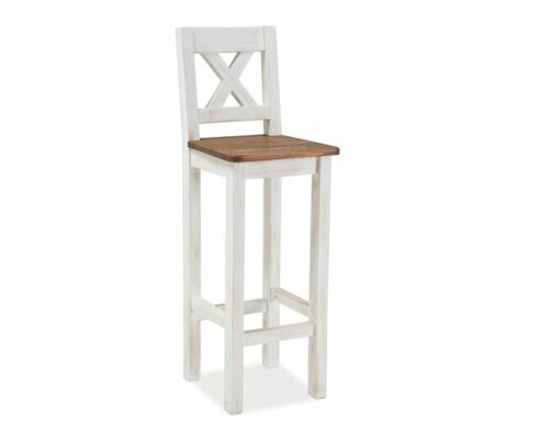 Барный деревянный стул Signal Poprad орех/сосна белая - Фото №1