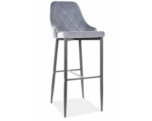 Барный стул Trix B H-1 Bluvel 14 серый - Фото №1
