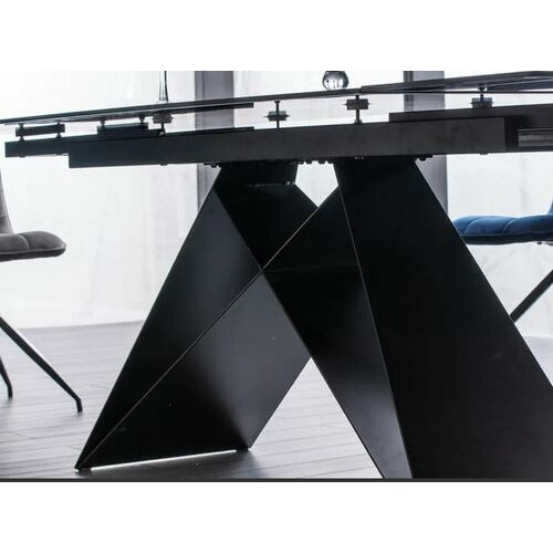Стол обеденный Signal Westin 160(+80)*90*h76 см закаленное стекло/металл черный - Фото №11