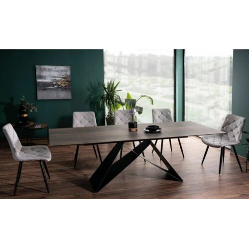 Стіл керамічний Signal Westin Ceramic 180(260)*90 см efekt drewna/czarny mat - Фото №3