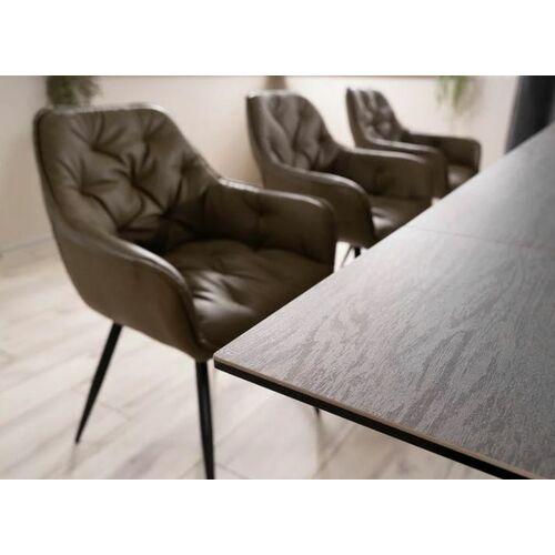 Стіл керамічний Signal Westin Ceramic 180(260)*90 см efekt drewna/czarny mat - Фото №6