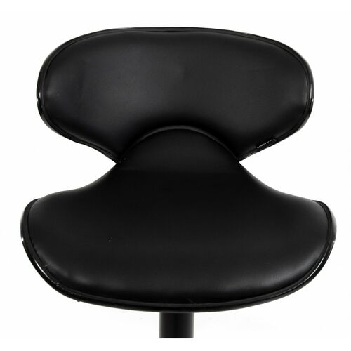 Барный стул со спинкой B-068 черный, каркас черный - Фото №7
