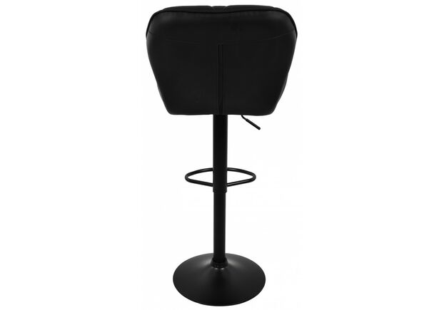 Барный стул со спинкой B-087 черный, каркас черный - Фото №2