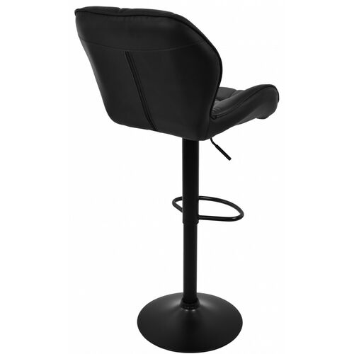 Барный стул со спинкой B-087 черный, каркас черный - Фото №4
