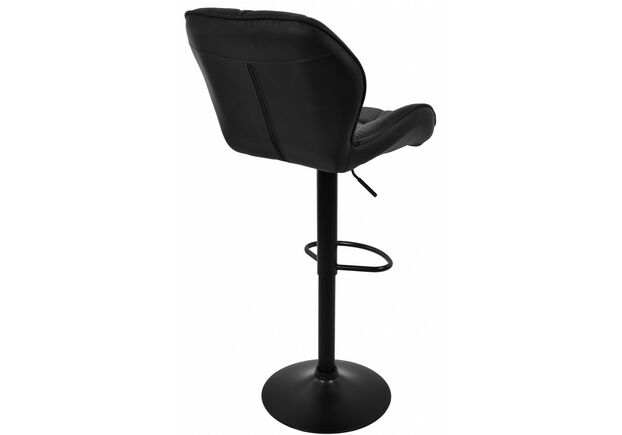 Барный стул со спинкой B-087 черный, каркас черный - Фото №2