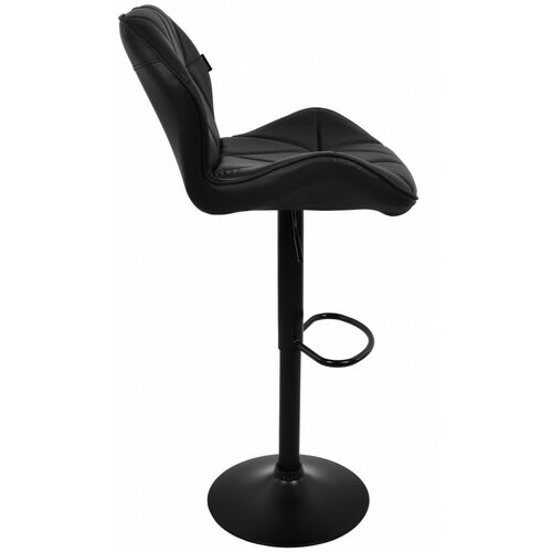 Барный стул со спинкой B-087 черный, каркас черный - Фото №5