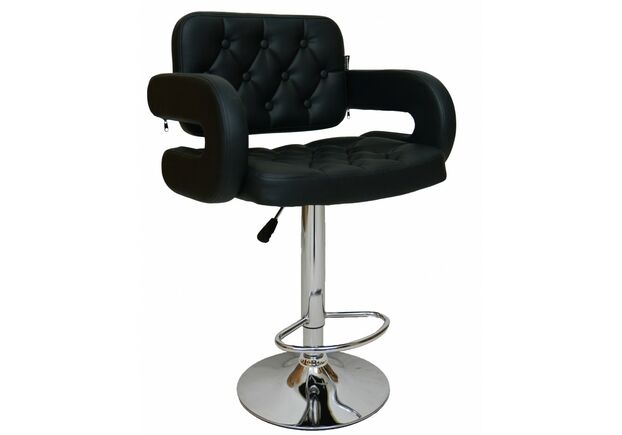 Барный стул со спинкой Bonro B-064 черный - Фото №1