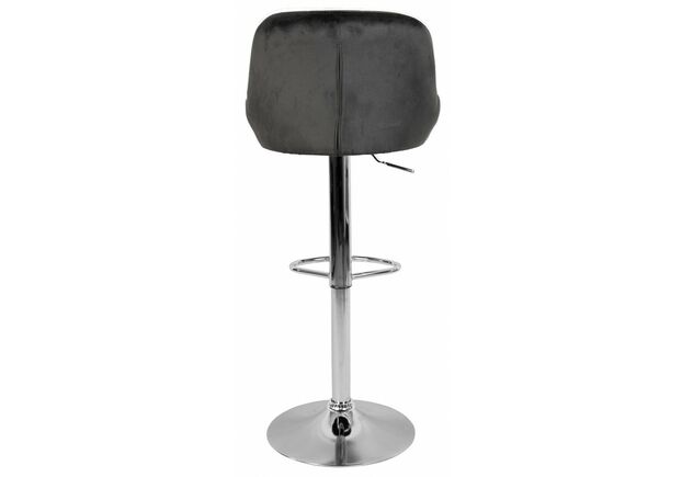 Барный стул со спинкой Bonro B-0741 велюр серый - Фото №2