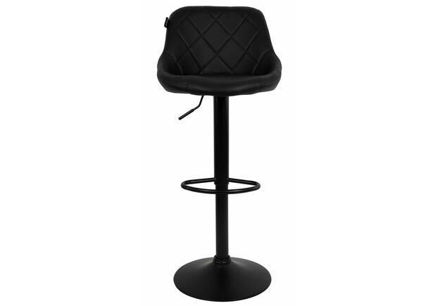 Барный стул со спинкой Bonro B-074 чёрный, каркас черный - Фото №2