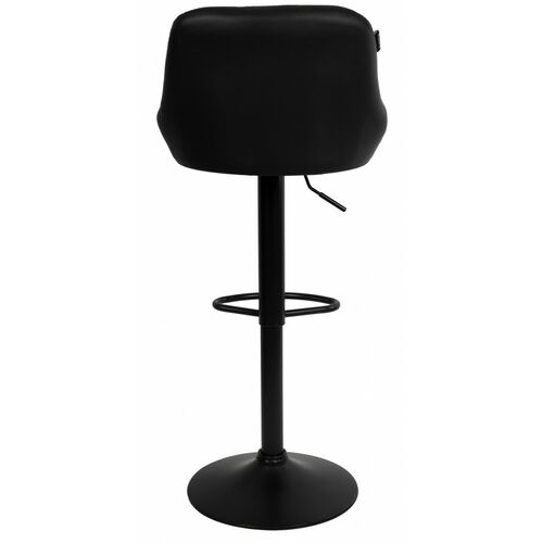 Барный стул со спинкой Bonro B-074 чёрный, каркас черный - Фото №5