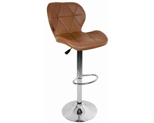 Барный стул со спинкой Bonro B-087 коричневый - Фото №1