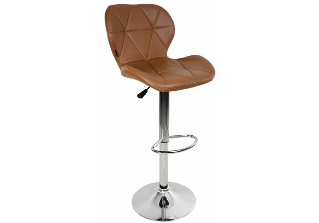Барный стул со спинкой Bonro B-087 коричневый - Фото №1