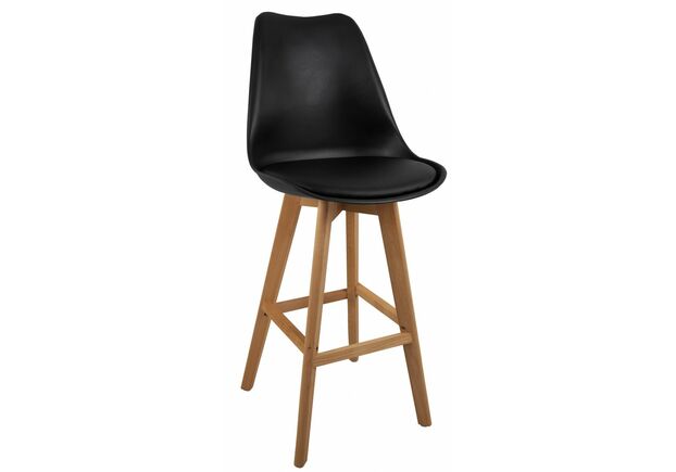 Барный стул со спинкой Bonro B-487 черный - Фото №1