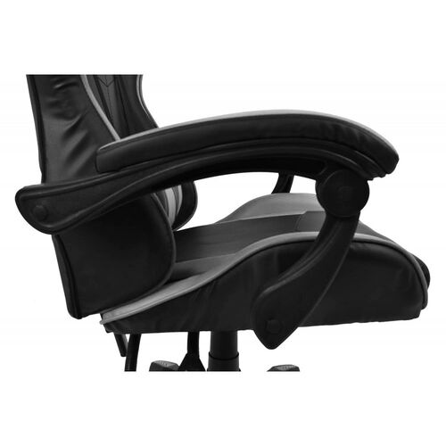 Крісло геймерське Bonro B-810 з підставкою для ніг сіре - Фото №5