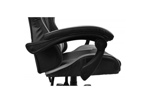 Крісло геймерське Bonro B-810 з підставкою для ніг сіре - Фото №2