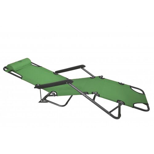 Шезлонг-лежак Bonro 160 см темно-зеленый - Фото №3