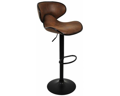 Барный стул со спинкой HB-678 коричневый - Фото №1