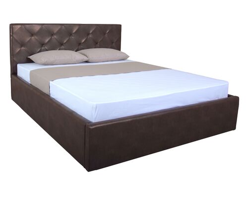 Ліжко BRIZ 160x200 см з підйомним механізмом колір коричневий - Фото №1