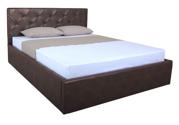 Кровать BRIZ 160x200 см с подъемным механизмом цвет коричневый - Фото №1