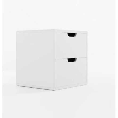 Тумба прикроватная Лауро c двумя ящиками белая - Фото №3
