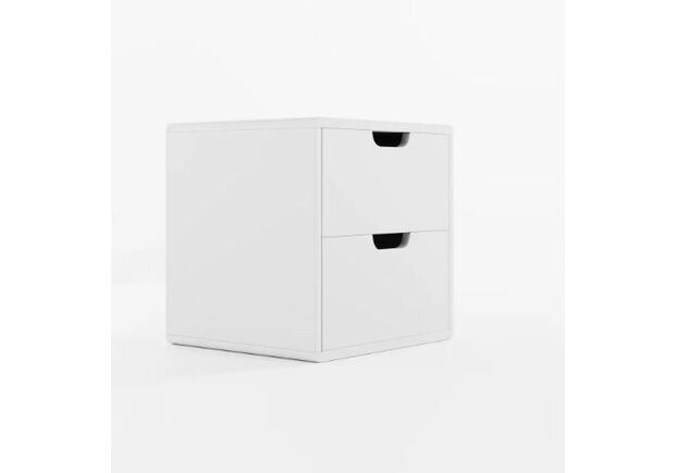 Тумба прикроватная Лауро c двумя ящиками белая - Фото №2