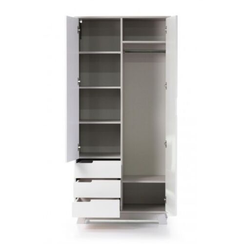 Шкаф Манхэттен 850 с ящиками бело-серый - Фото №3