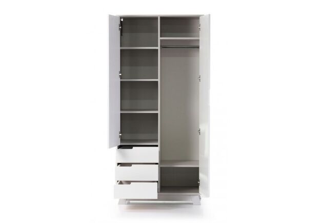 Шкаф Манхэттен 850 с ящиками бело-серый - Фото №2