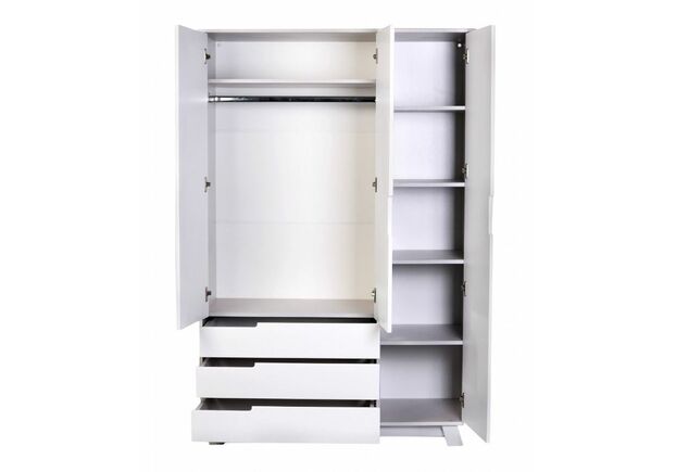 Шкаф Манхэттен 1200 с ящиками бело-серый - Фото №2