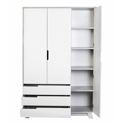 Шкаф Манхэттен 1200 с ящиками бело-серый - Фото №3