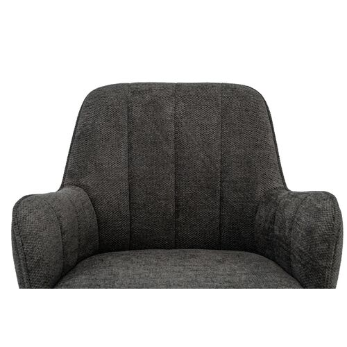 Кресло офисное O-10 тёмный графит+чёрный - Фото №10