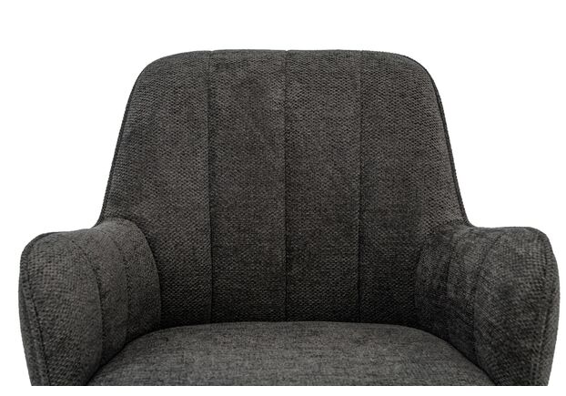 Кресло офисное O-10 тёмный графит+чёрный - Фото №2