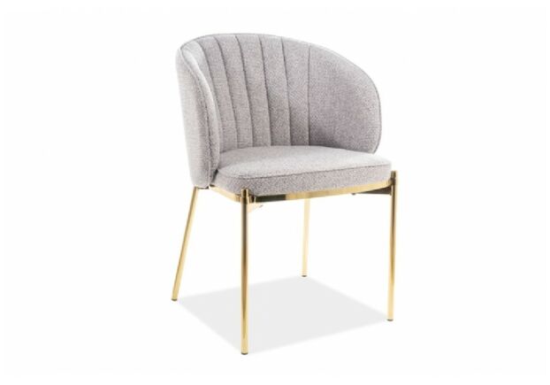 Кресло на золотых ножках Prado серый - Фото №1