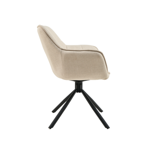 Стілець поворотний R-69 айворі+чорний - Фото №8